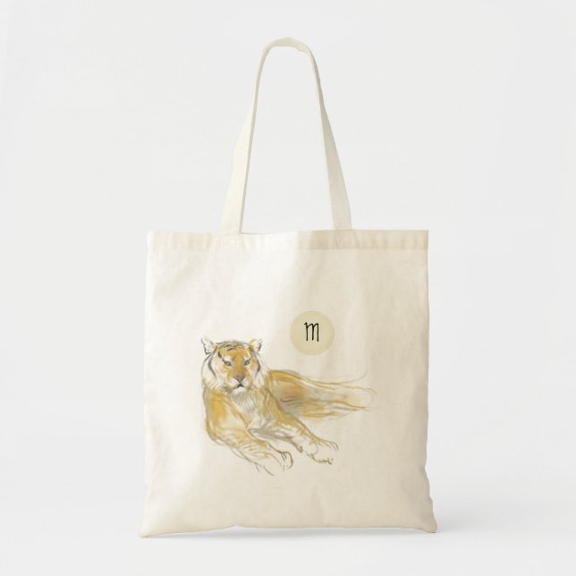 Bolso De Tela Dibujo original 2 Año del tigre chino M Cumpleaños (Frente)