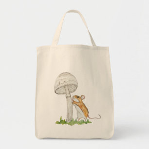 Bolso De Tela Dibujo realista de un ratón de campo divertido y m