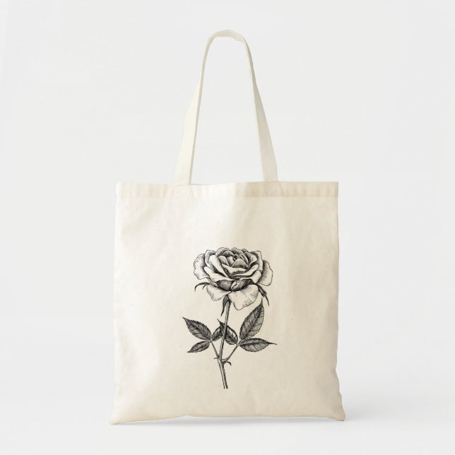 Bolso De Tela dibujo Rosa (Frente)