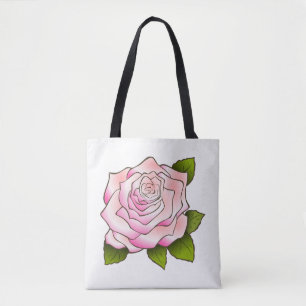 Bolso De Tela Dibujo rosa rosado vintage