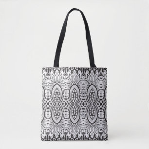 Bolso De Tela Dibujo tribal inspirado 2
