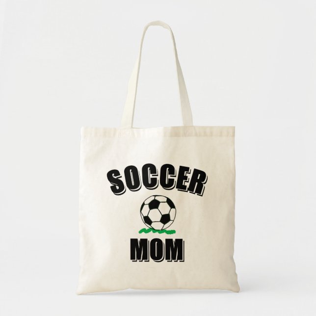Bolso De Tela Dibujo Y Texto De La Madre Del Fútbol (Frente)