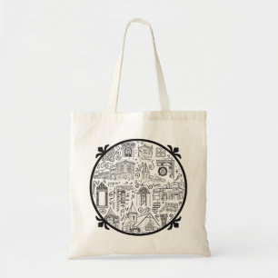 Bolso De Tela Dibujos de líneas de preservación de CoMo