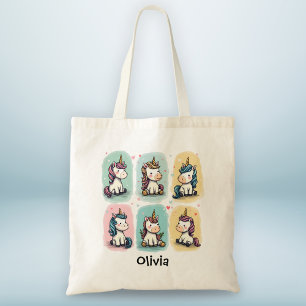 Bolso De Tela Dibujos de Unicornio Adorables