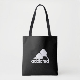 Bolso De Tela Dibujos divertidos de Pickleball - Adicto al Pickl