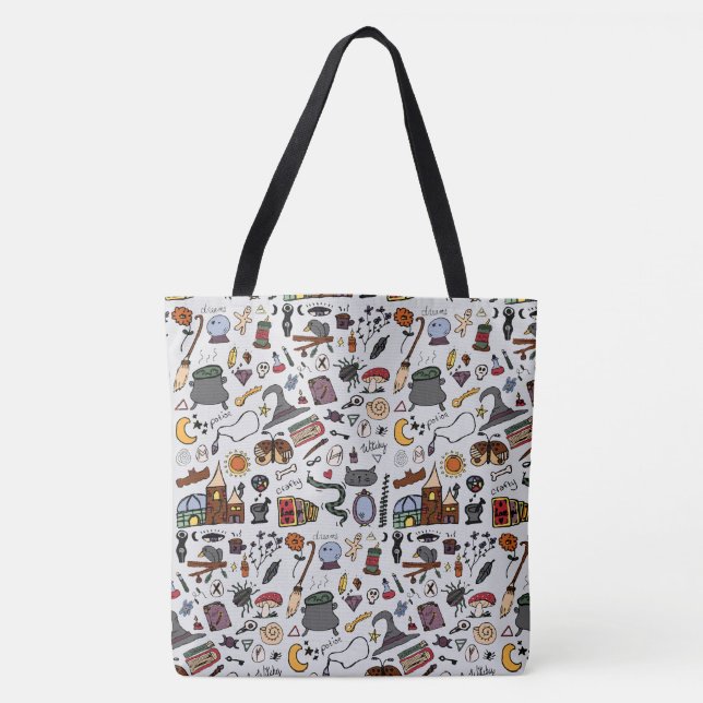 Bolso De Tela Dibujos Mágicos en Color (Anverso)