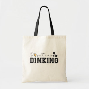Bolso De Tela Dicho divertido de pickleball para beber positivo 