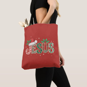 Bolso De Tela Dicho religioso cristiano de Jesús Fe Biblia Verso