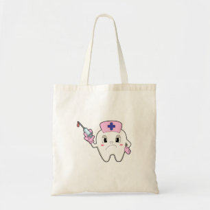 Bolso De Tela Dientes como enfermera con jeringas.PNG