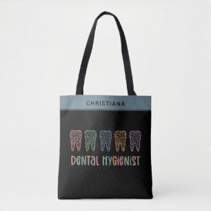 Bolso De Tela Dientes de impresión de leopardo dental dental per