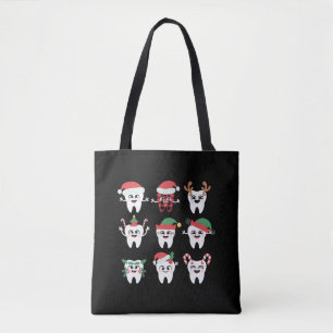 Bolso De Tela Dientes Navidades dentales divertidos dientes cute