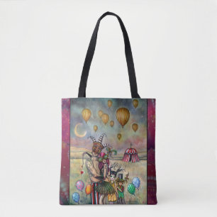 Bolso De Tela Diez de Copas Arte Fantástico de Tarot por Molly H