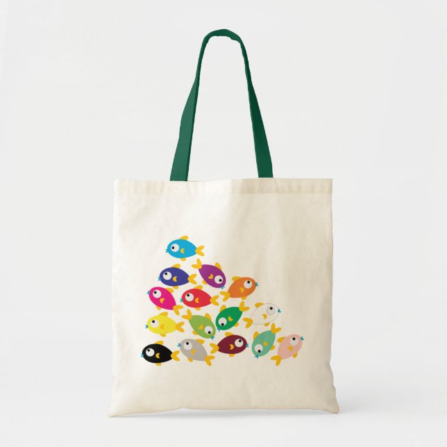 Bolso De Tela Diez pescados (Frente)