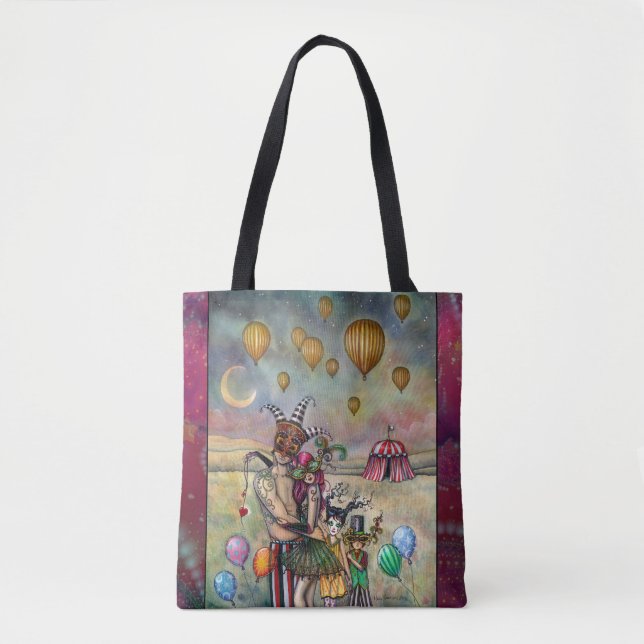Bolso De Tela Diez tazas de arte de fantasía tarot de Molly Harr (Anverso)