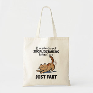 Bolso De Tela Diferencia social de gato divertida