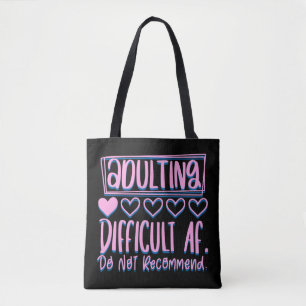Bolso De Tela Difícil Dificultad para Adultos No Recomendaría