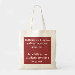 Bolso De Tela Difícil renunciar al amor largo - Catullus cito