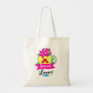 Bolso De Tela Difundir el amor Doodle Art Tote Bag