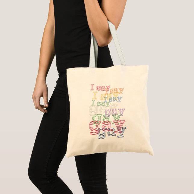 Bolso De Tela Digo Gay - Orgullo gay y derechos LGBTQ+ (Anverso (producto))