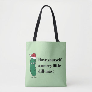 Bolso De Tela Dill de Navidad con sombrero de Santa