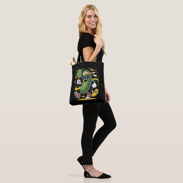 Bolso De Tela Dill pickle jugando pickleball (Puesto)