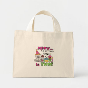 Bolso De Tela Diminuto 2.º gatito de cumpleaños camisetas y regalos