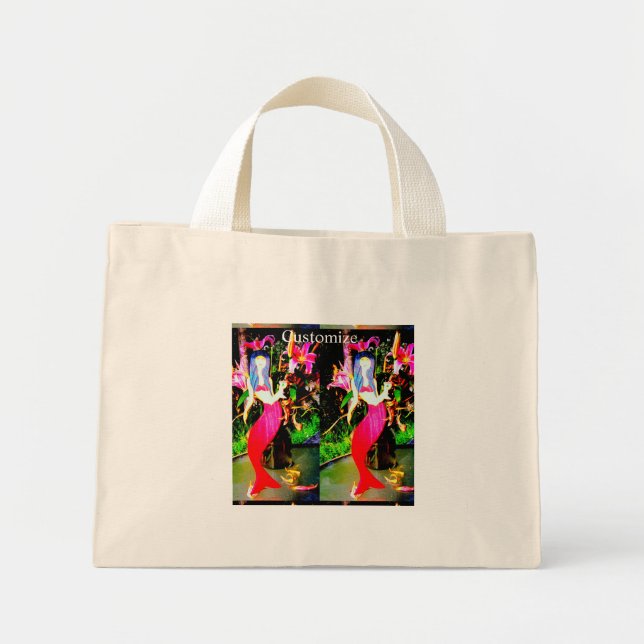 Bolso De Tela Diminuto 3 sirenas rojas de fiesta (Frente)