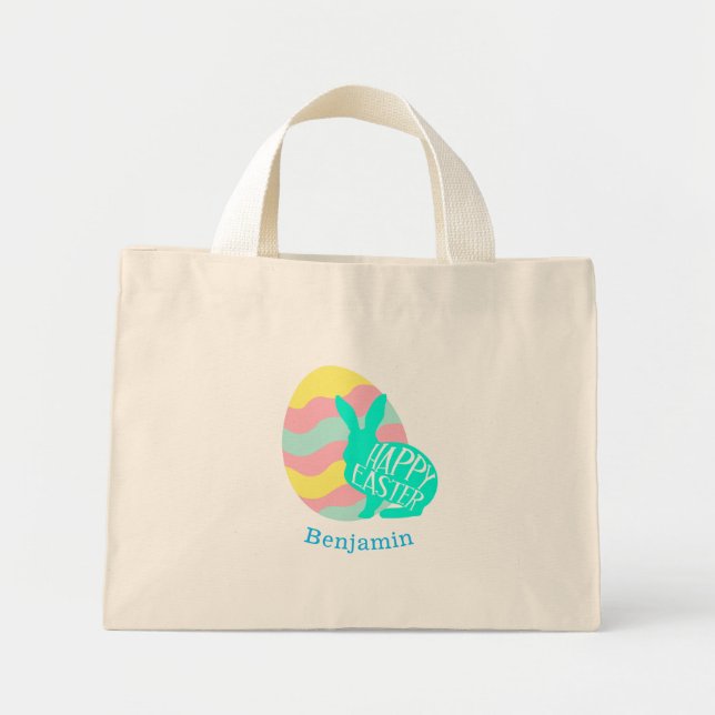 Bolso De Tela Diminuto Abanico de Huevo de Semana Santa (Frente)