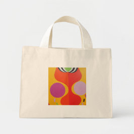 Bolso De Tela Diminuto Abstract Orange & Yellow Fashionista Tiny Tote