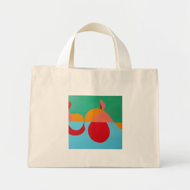 Bolso De Tela Diminuto Abstract Treble Clef Tiny Tote (Frente)