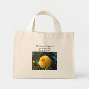 Bolso De Tela Diminuto Abuela más grande ascendida a Bisabuela