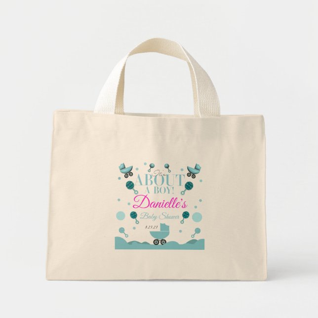 Bolso De Tela Diminuto Acerca de un niño Baby Shower Gift tote Bag (Frente)