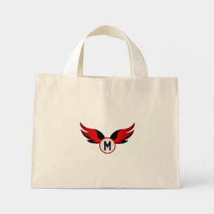 Bolso De Tela Diminuto Águila Roja Alada con Nombre Personalizado
