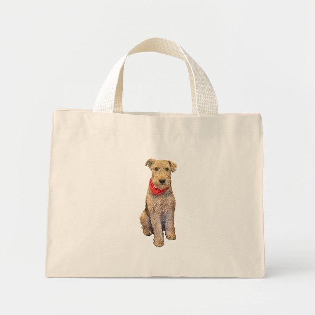 Bolso De Tela Diminuto Airedale Tote Bag (Frente)