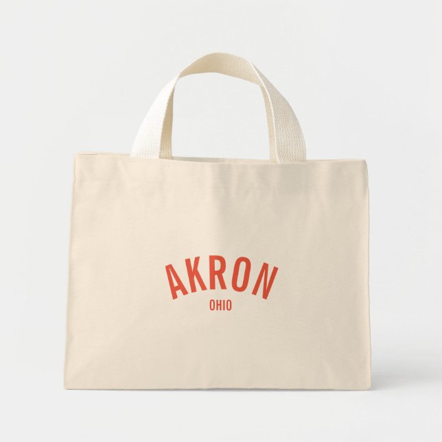 Bolso De Tela Diminuto Akron, Ohio (Frente)