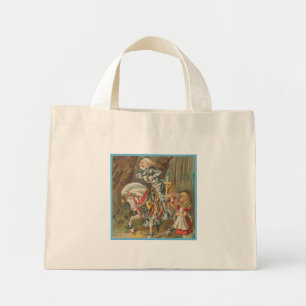 Bolso De Tela Diminuto Alicia y el Caballero Blanco