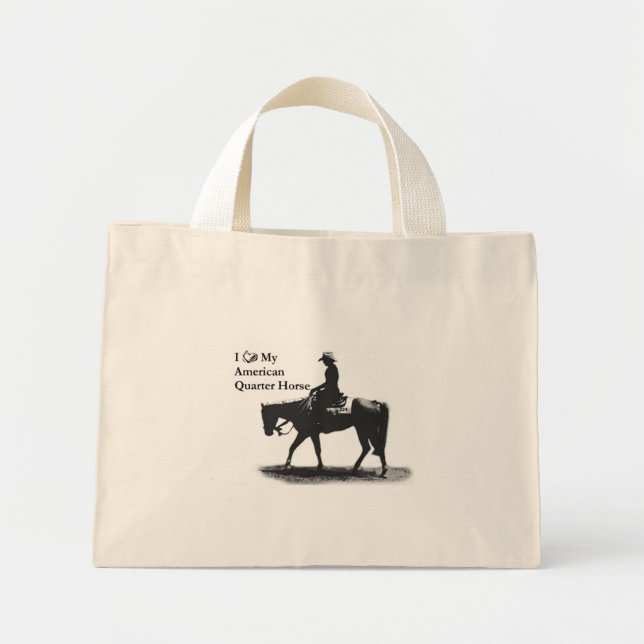 Bolso De Tela Diminuto Amar mi cuarto de caballo pequeño tote
