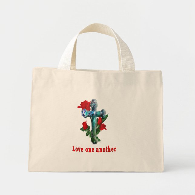 Bolso De Tela Diminuto Amar uno a otro (Frente)