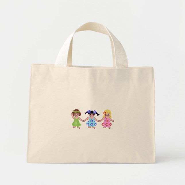 Bolso De Tela Diminuto Amigos (Frente)