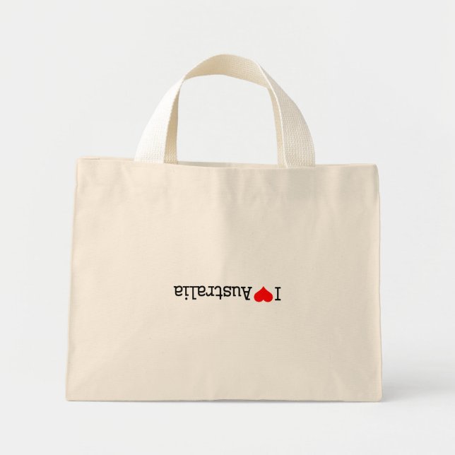 Bolso De Tela Diminuto Amo Australia (Frente)