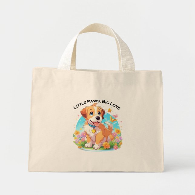 Bolso De Tela Diminuto Amo grande de los cachorros (Frente)