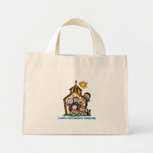 Bolso De Tela Diminuto ¡Amo la Iglesia de los Niños!