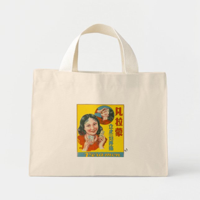 Bolso De Tela Diminuto Anuncio chino de aspirina (Frente)