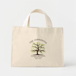 Bolso De Tela Diminuto Árbol Genealógico de Reunión Familiar Personalizad