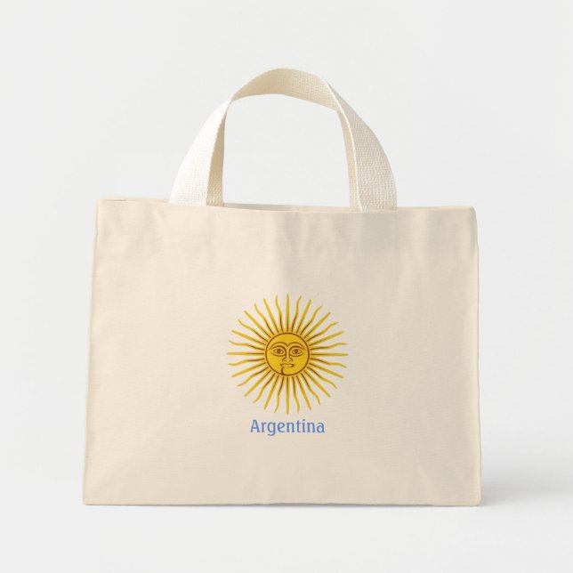 Bolso De Tela Diminuto Argentina Sun, Argentina (Frente)