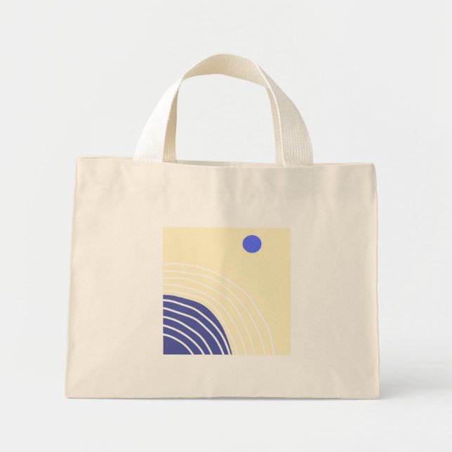 Bolso De Tela Diminuto arte abstracto moderno (Frente)
