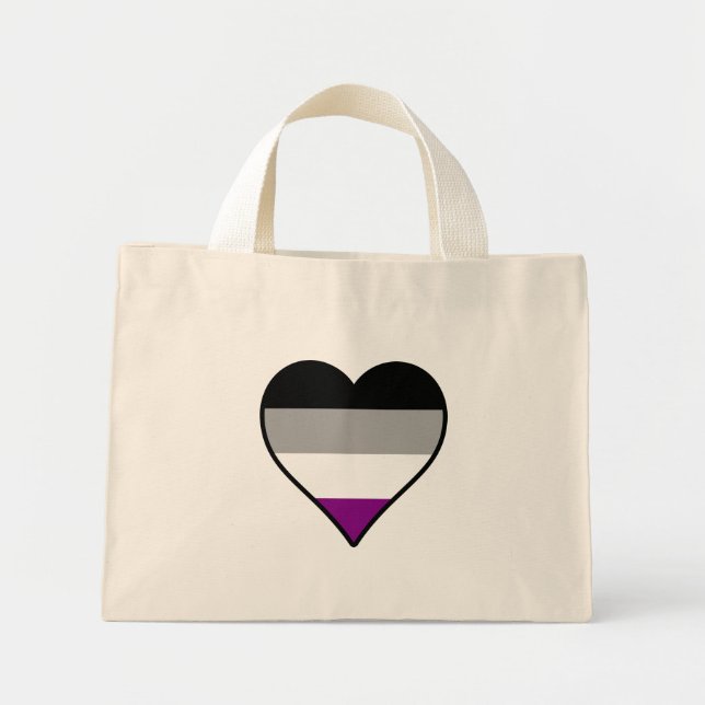 Bolso De Tela Diminuto Asexuality pride heart Tote Bag (Frente)