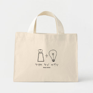 Bolso De Tela Diminuto Asin en la tipografía cristiana Ilaw Baybayin