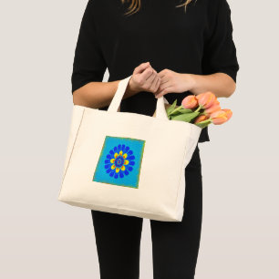 Bolso De Tela Diminuto Azul de Bloom