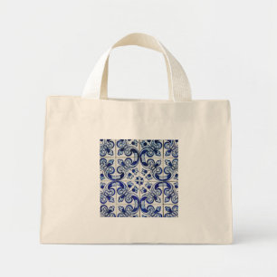 Bolso De Tela Diminuto Azulejo
